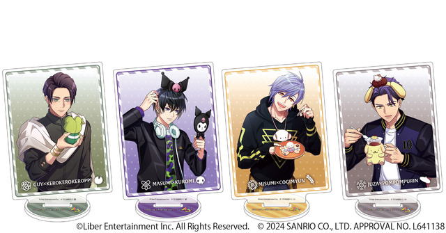 『A3!』×サンリオ「アクリルスタンド（全32種）」1,925円（税込）（C）Liber Entertainment Inc. All Rights Reserved.（C）2024 SANRIO CO., LTD. APPROVAL NO. L641138