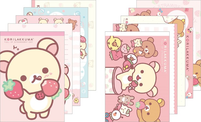 「コリラックマのいちごないちにち」グッズイメージ（C）2024 SAN-X CO., LTD. ALL RIGHTS RESERVED.