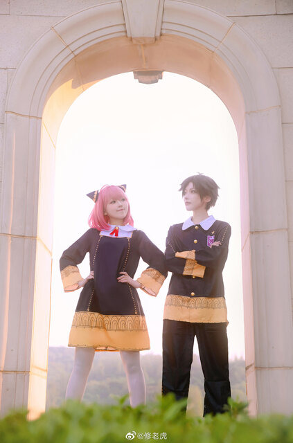 アーニャ、ダミアン「SPY×FAMILY」／修老虎（X：@taigaxiu）、打奶茶-修二（Weibo：打奶茶-修二）