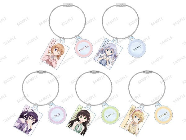 「『ご注文はうさぎですか？ BLOOM』アニメ10th Anniversary POP UP SHOP in TOWER RECORDS」描き下ろし アイドル制服ver. 2連ワイヤーアクリルキーホルダー（C）Koi・芳文社／ご注文はBLOOM製作委員会ですか？