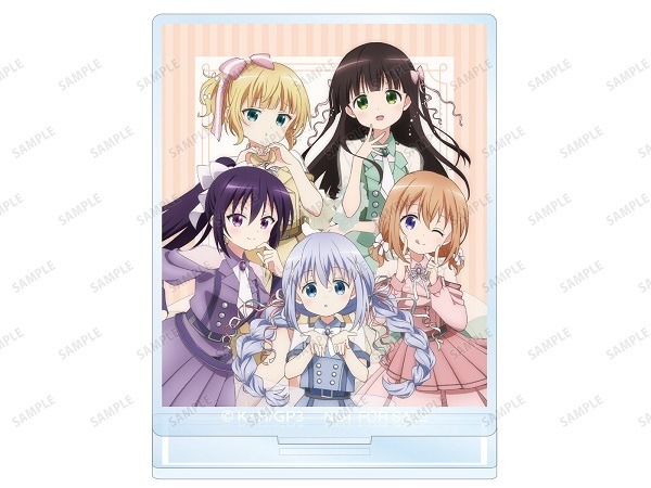 「『ご注文はうさぎですか？ BLOOM』アニメ10th Anniversary POP UP SHOP in TOWER RECORDS」描き下ろし 集合 アイドル制服ver.トレーディングアクリルスタンド イベント限定特典（C）Koi・芳文社／ご注文はBLOOM製作委員会ですか？