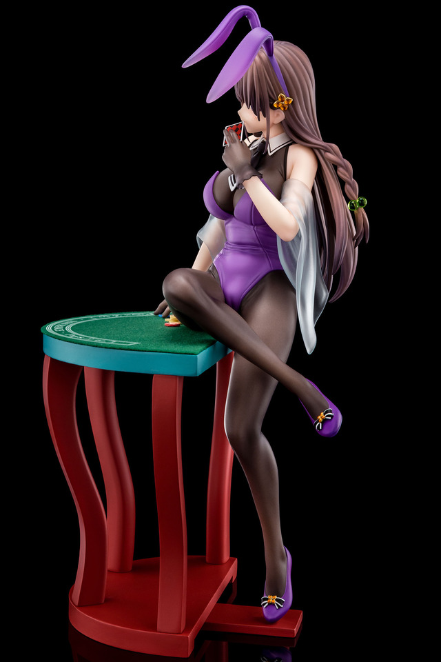 「聖剣学院の魔剣使い エルフィーネ・フィレット 花紫（はなむらさき）のバニーフィギュアwithぺろりシステム 1/6スケール 完成品フィギュア」（C）志瑞祐・遠坂あさぎ／ＫＡＤＯＫＡＷＡ／聖剣学院の魔剣使い製作委員会