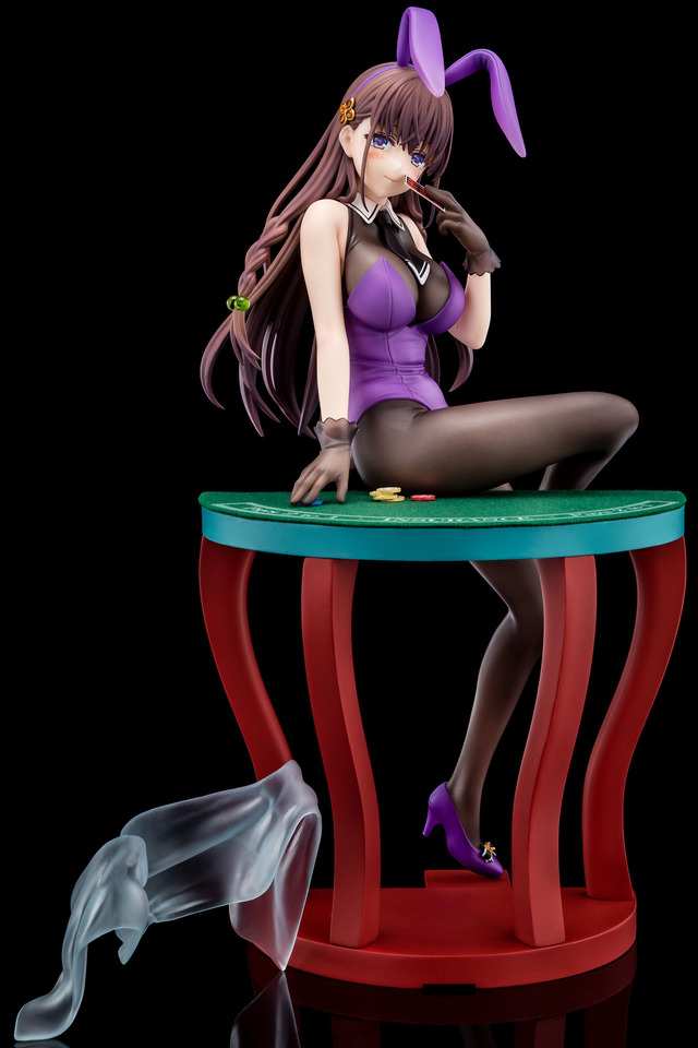 「聖剣学院の魔剣使い エルフィーネ・フィレット 花紫（はなむらさき）のバニーフィギュアwithぺろりシステム 1/6スケール 完成品フィギュア」（C）志瑞祐・遠坂あさぎ／ＫＡＤＯＫＡＷＡ／聖剣学院の魔剣使い製作委員会