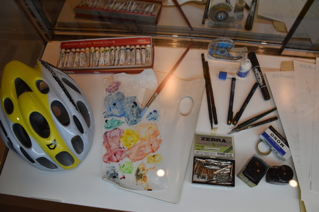 『～連載15周年突破記念～超！弱虫ペダル展』内部（C）渡辺航（秋田書店）2008