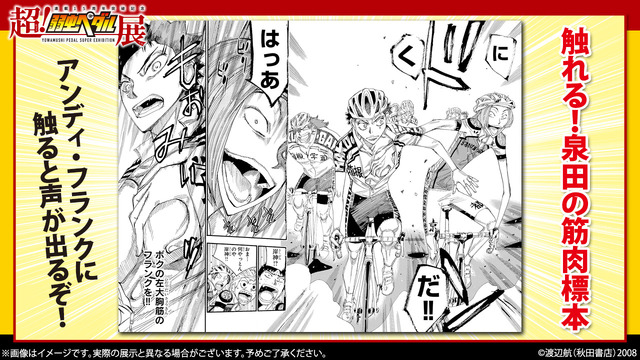 『～連載15周年突破記念～超！弱虫ペダル展』展示（C）渡辺航（秋田書店）2008