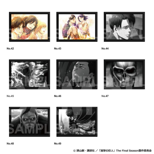 「TVアニメ『進撃の巨人』メタルアート第3弾」（C）諫山創・講談社 ／「進撃の巨人」The Final Season製作委員会