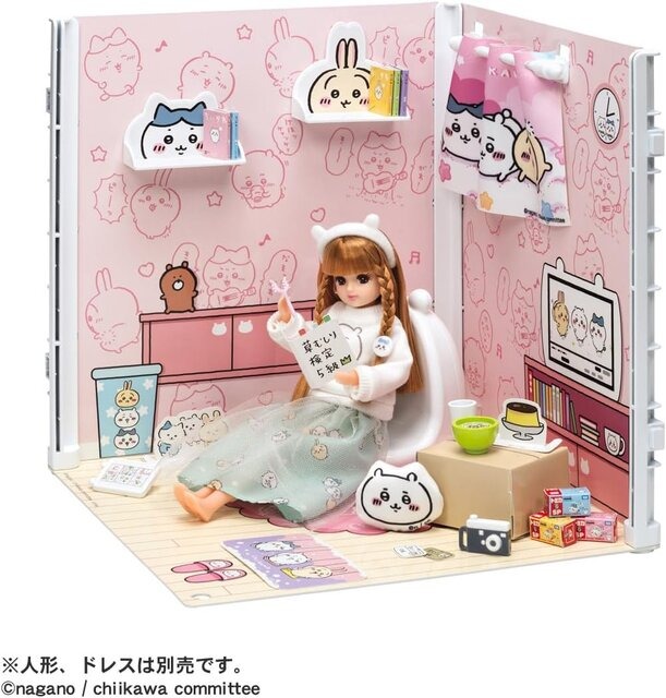 夢のようなお部屋…「ちいかわ」リカちゃんハウスの完成度が高い！当たり一面推しで埋め尽くされた、コラボルームが登場