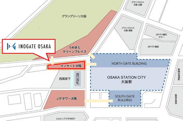 ｢イノゲート大阪｣地図