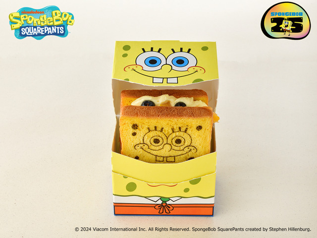 『スポンジ・ボブ』CAFE Secret Recipeメニュー「お外でピクニック♪秘密のサンドイッチ～オレンジとクリームチーズのスイーツサンド～」