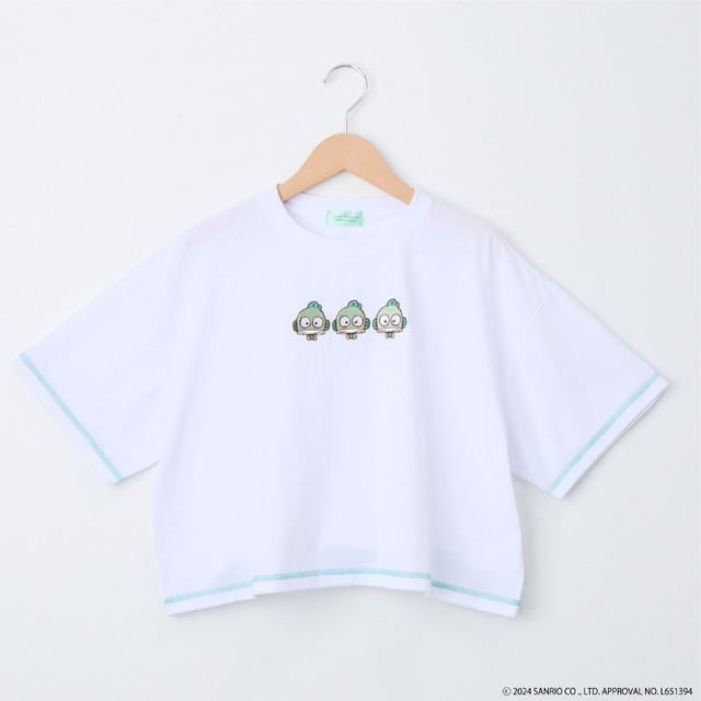 サンリオグリーン短丈刺繡Ｔシャツ（C） 2024 SANRIO CO ., LTD. APPROVAL NO. L651529