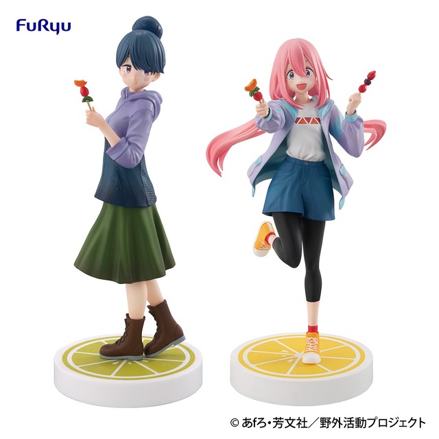 みんなのくじ『ゆるキャン△ SEASON3』ダブルゲット賞：「A賞志摩リン」と「B賞各務原なでしこ」のフィギュアセット（C）あfろ・芳文社／野外活動プロジェクト