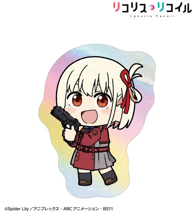「『リコリス・リコイル』荒*」オーロラステッカー（C）Spider Lily／アニプレックス・ABCアニメーション・BS11