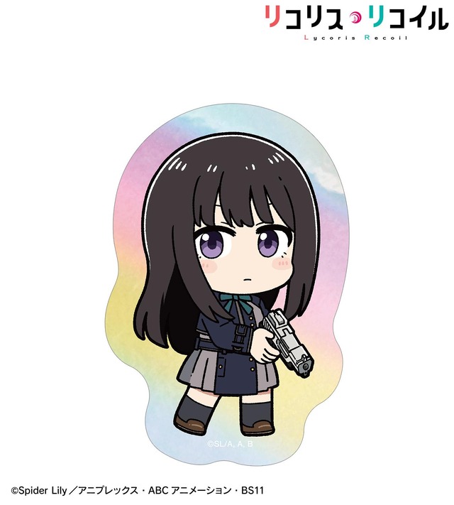 「『リコリス・リコイル』荒*」オーロラステッカー（C）Spider Lily／アニプレックス・ABCアニメーション・BS11