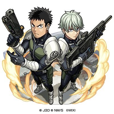 光属性　★6 防衛隊員カフカ＆レノ （進化） CV：福西勝也（日比野カフカ） 加藤渉（市川レノ）