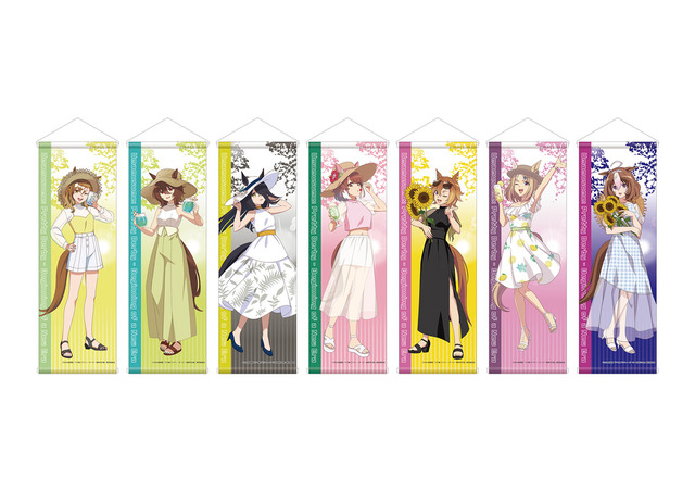 コラボカフェ「劇場版『ウマ娘 プリティーダービー 新時代の扉』× Chugai Grace Cafe」B2ハーフタペストリー（全7種／2,200円）（C）2024 劇場版「ウマ娘 プリティーダービー 新時代の扉」製作委員会