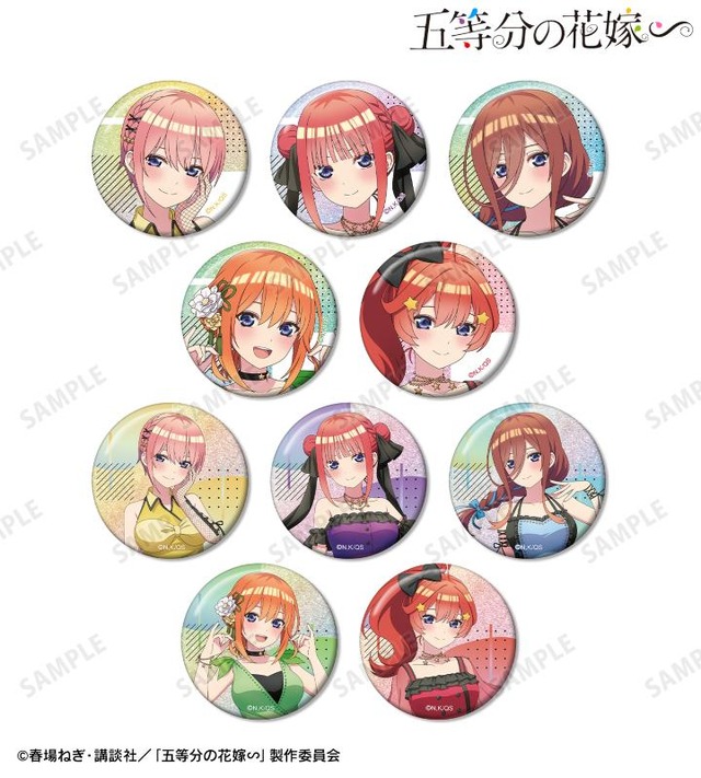 『五等分の花嫁∽』rockin’starコラボ 描き下ろし ロックアイドルver. トレーディングホログラム缶バッジ