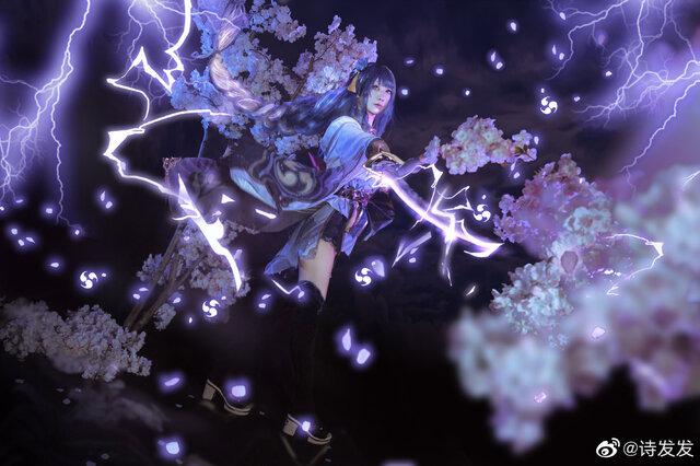 雷電将軍『原神』／诗发发（Weibo：诗发发）