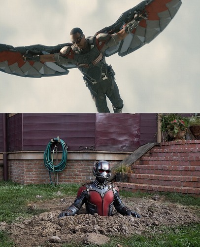 映画「アントマン」　史上最小のマーベルヒーローがファルコンに“鉄拳パンチ”