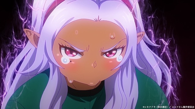 TVアニメ『エルフさんは痩せられない。』第2話場面カット（Ｃ）シネクドキ（秋田書店）／エルフさん製作委員会