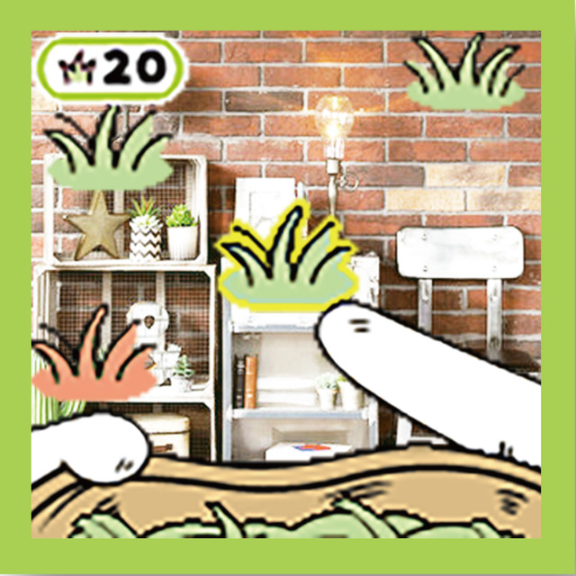 「ちいかわ カメラでヤーッ！！」ゲーム画面