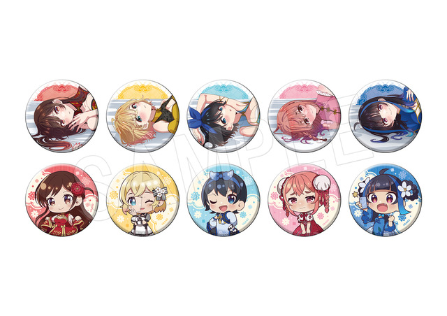 TVアニメ『彼女、お借りします』トレーディング缶バッジ チャイナver.（全10種）1個 440円（税込）／1SET[10個入] 4,400円（税込）（C）島礼吏・講談社／「彼女、お借りします」製作委員会 2023