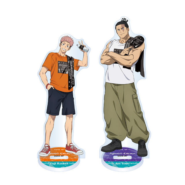 「呪術廻戦 アクリルスタンド 虎杖悠仁 TaFVer.」と「東堂葵 TaFVer.」（C）芥見下々／集英社・呪術廻戦製作委員会