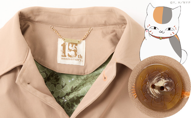 『夏目友人帳』×SuperGroupies「夏目友人帳 モデル ステンカラーコート」（C）緑川ゆき・白泉社／「夏目友人帳」製作委員会