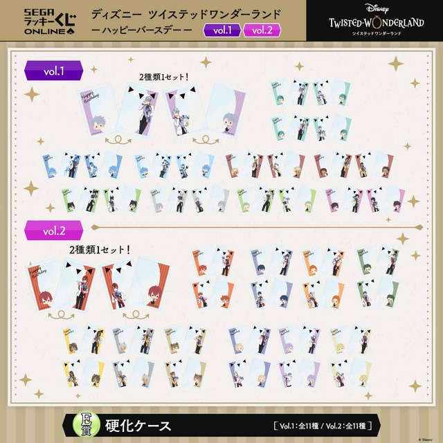 セガ ラッキーくじオンライン「ディズニー ツイステッドワンダーランド -ハッピーバースデー」E賞：硬化ケース（C）Disney