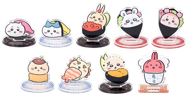 「むちゃうま!!ちいかわ寿司」アクリルスタンドinカプセル（C）nagano / chiikawa committee