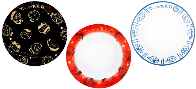 「むちゃうま!!ちいかわ寿司」お寿司屋さんみたいなお小皿（C）nagano / chiikawa committee