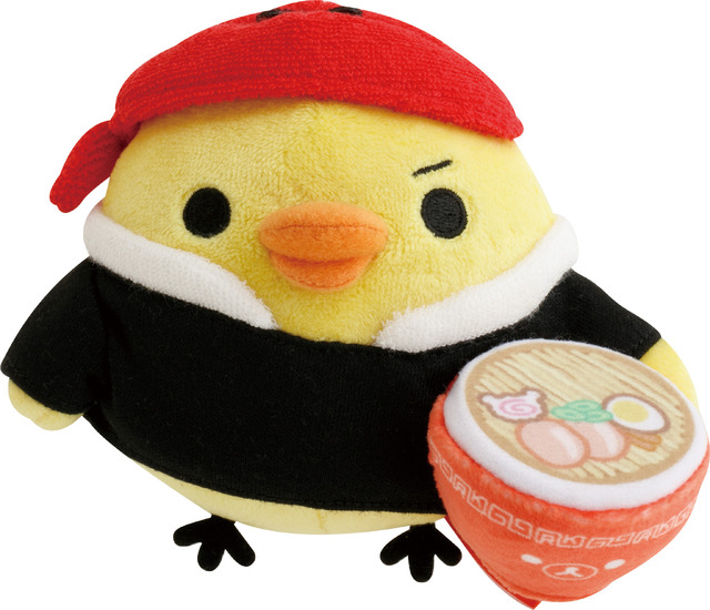 いつでもらーめん雑貨「らーめんぬいぐるみ/キイロイトリ」（C）2024 SAN-X CO., LTD. ALL RIGHTS RESERVED.