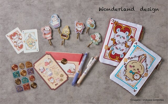 「ちいかわ」アリスモチーフのステーショナリーが発売！ティータイムを楽しむオリジナルアートを使用