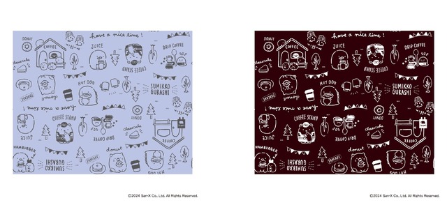 オリジナルコーデュロイトートバッグの内生地 左：薄紫色（グリーン）、右：赤茶色（ピンク）