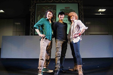 桂正和先生を中心に、平田広明さん、森田成一さん