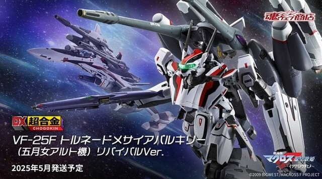 「DX超合金 VF-25F トルネードメサイアバルキリー (早乙女アルト機) リバイバルVer.」33,000円（C）2009 BIGWEST/MACROSS F PROJECT