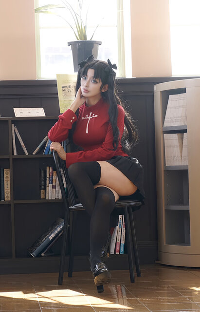 遠坂凛「Fate/stay night」／はる（X：@harushiki55）、撮影：富士　原（X：@fu0yas）