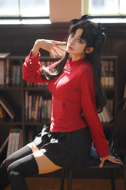 遠坂凛「Fate/stay night」／はる（X：@harushiki55）、撮影：富士　原（X：@fu0yas）