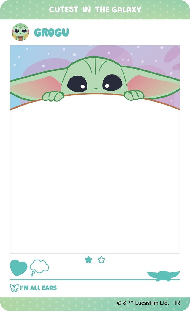 「Grogu Cutest In The Galaxy」アクリルカードコレクション（全10種） 715円（C）& TM Lucasfilm Ltd.