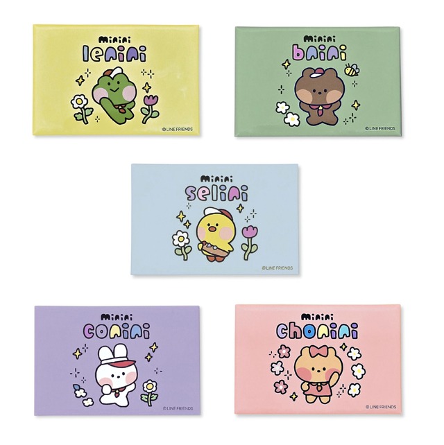 『ミニミニ minini』スクエアマグネット　（C）LY Corp.（C）IPX