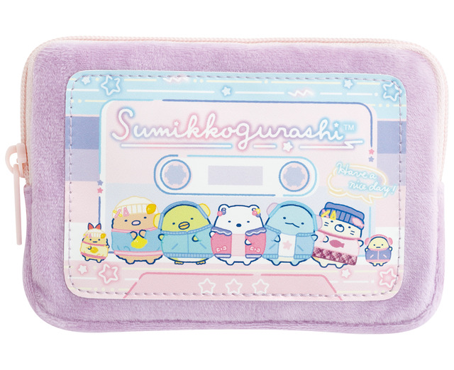 『すみっコぐらし』「シティポップなすみっコ POP-UP SHOP」ミニポーチ（C）2024 SAN-X CO., LTD. ALL RIGHTS RESERVED.