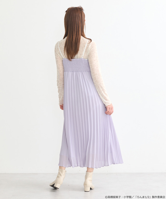 「らんま1/2」 チャイナキャミワンピース（カラー：ブラック／ボルドー／マスタード／ラベンダー）