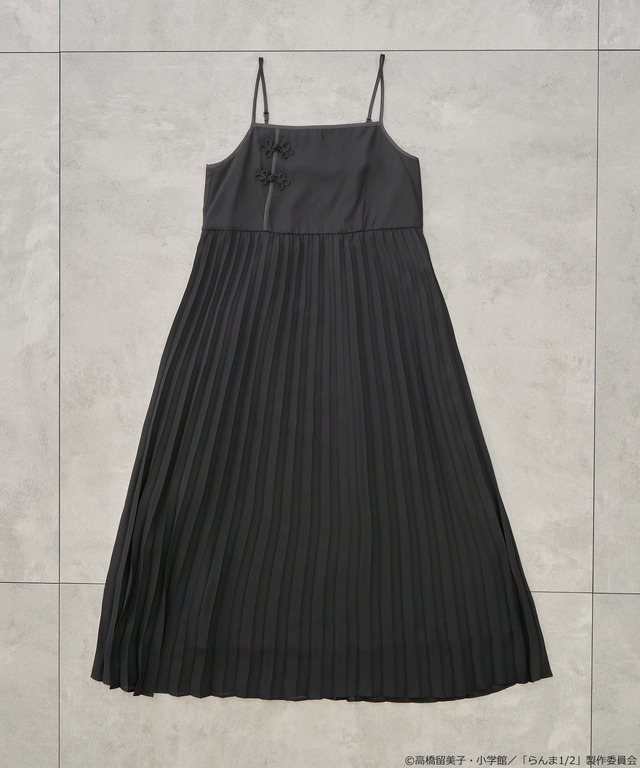 「らんま1/2」 チャイナキャミワンピース（カラー：ブラック／ボルドー／マスタード／ラベンダー）