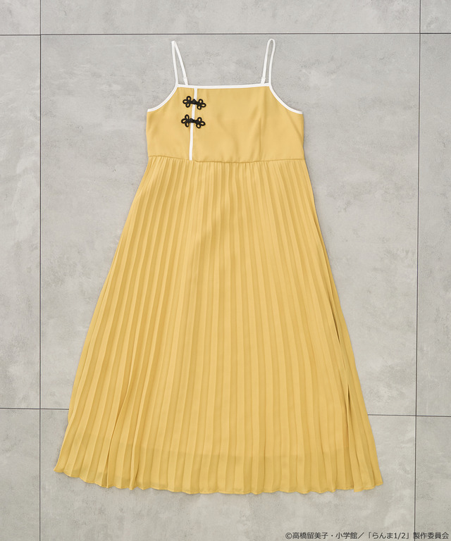 「らんま1/2」 チャイナキャミワンピース（カラー：ブラック／ボルドー／マスタード／ラベンダー）