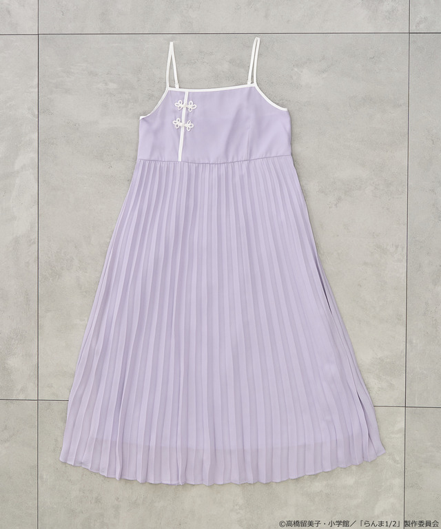 「らんま1/2」 チャイナキャミワンピース（カラー：ブラック／ボルドー／マスタード／ラベンダー）