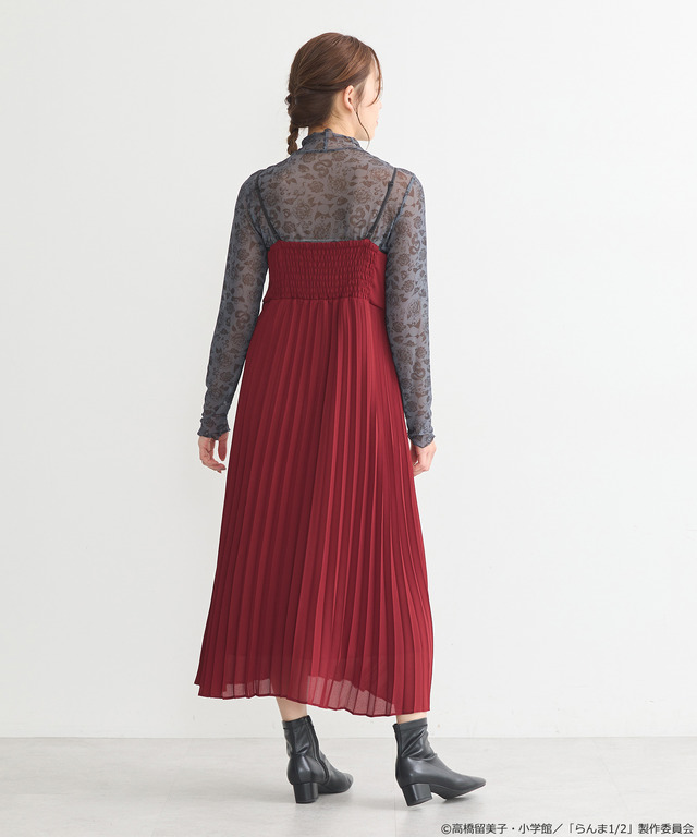 「らんま1/2」 チャイナキャミワンピース（カラー：ブラック／ボルドー／マスタード／ラベンダー）