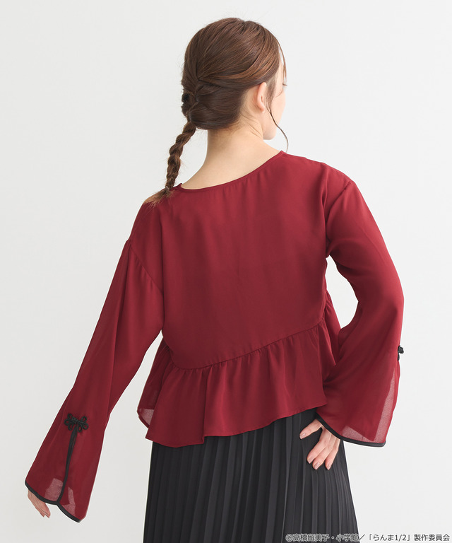 「らんま1/2」チャイナボレロブラウス（カラー：ブラック／ボルドー／マスタード／ラベンダー）