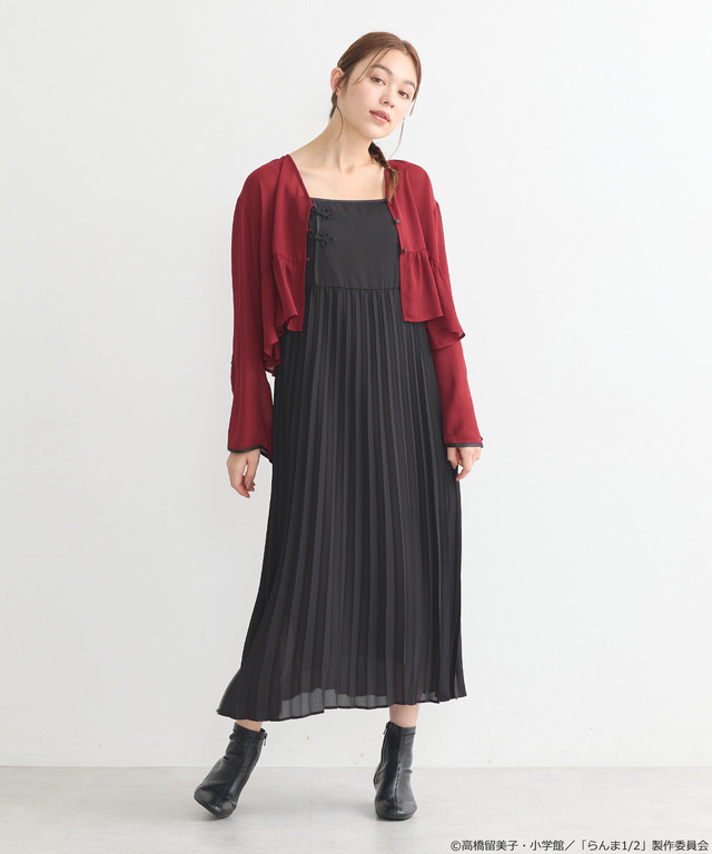 「らんま1/2」チャイナボレロブラウス（カラー：ブラック／ボルドー／マスタード／ラベンダー）