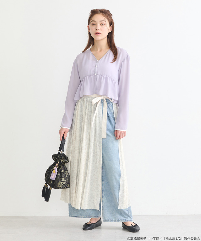 「らんま1/2」チャイナボレロブラウス（カラー：ブラック／ボルドー／マスタード／ラベンダー）