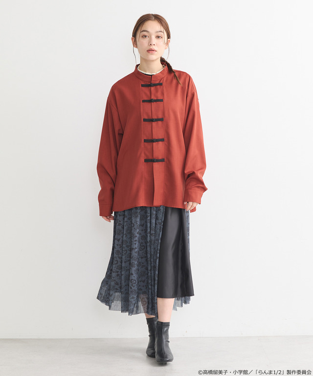 「らんま1/2」チャイナシャツ（カラー：ブラック／ボルドー）