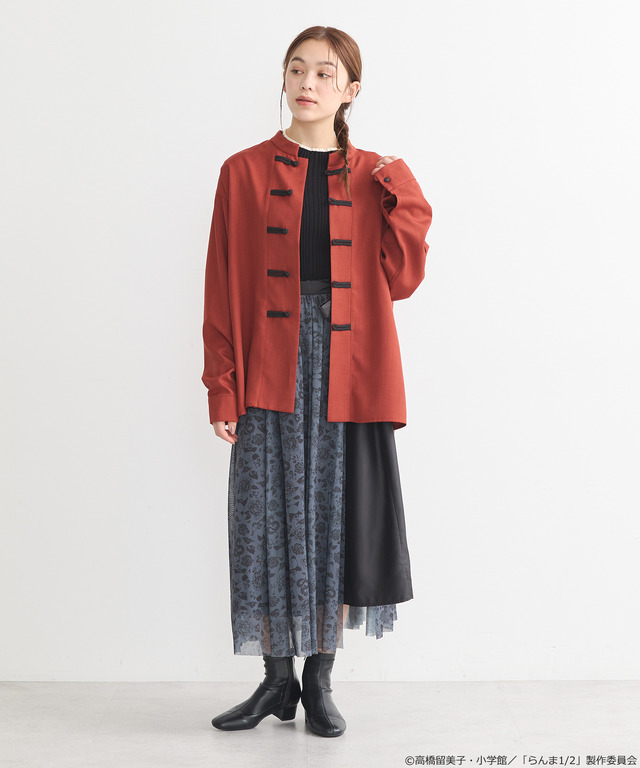 「らんま1/2」チャイナシャツ（カラー：ブラック／ボルドー）